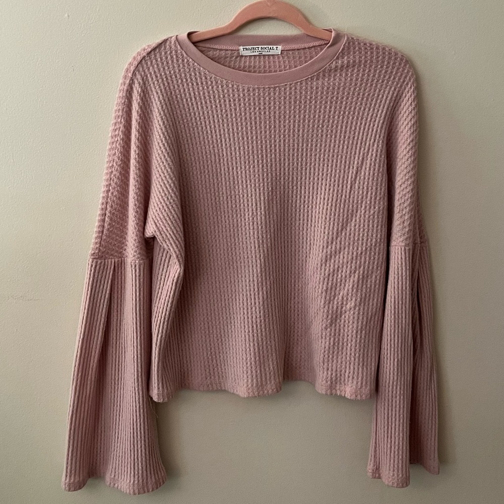 Project Social T Waffle Knit Long-sleeve Top